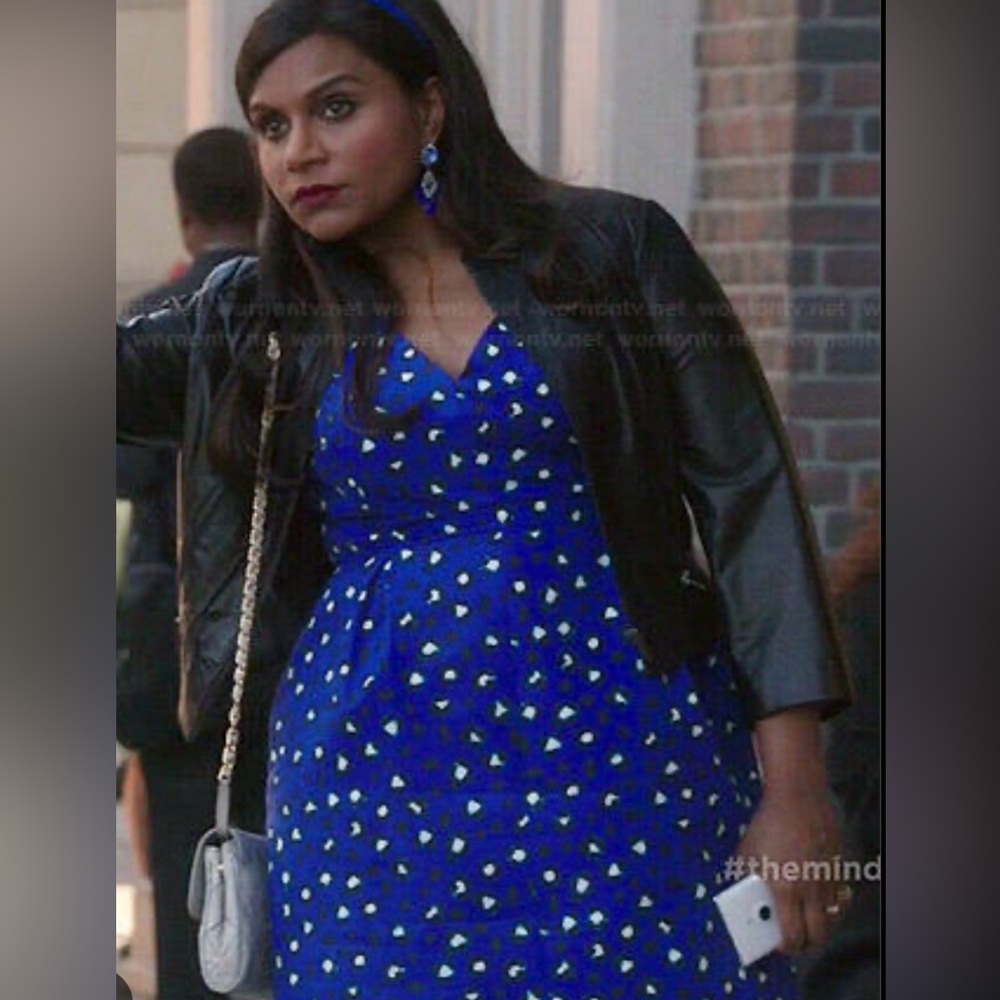 kate spade Dawson cyber cheetah sz 4 cotton silk Mindy Kaling Celebrity Dress